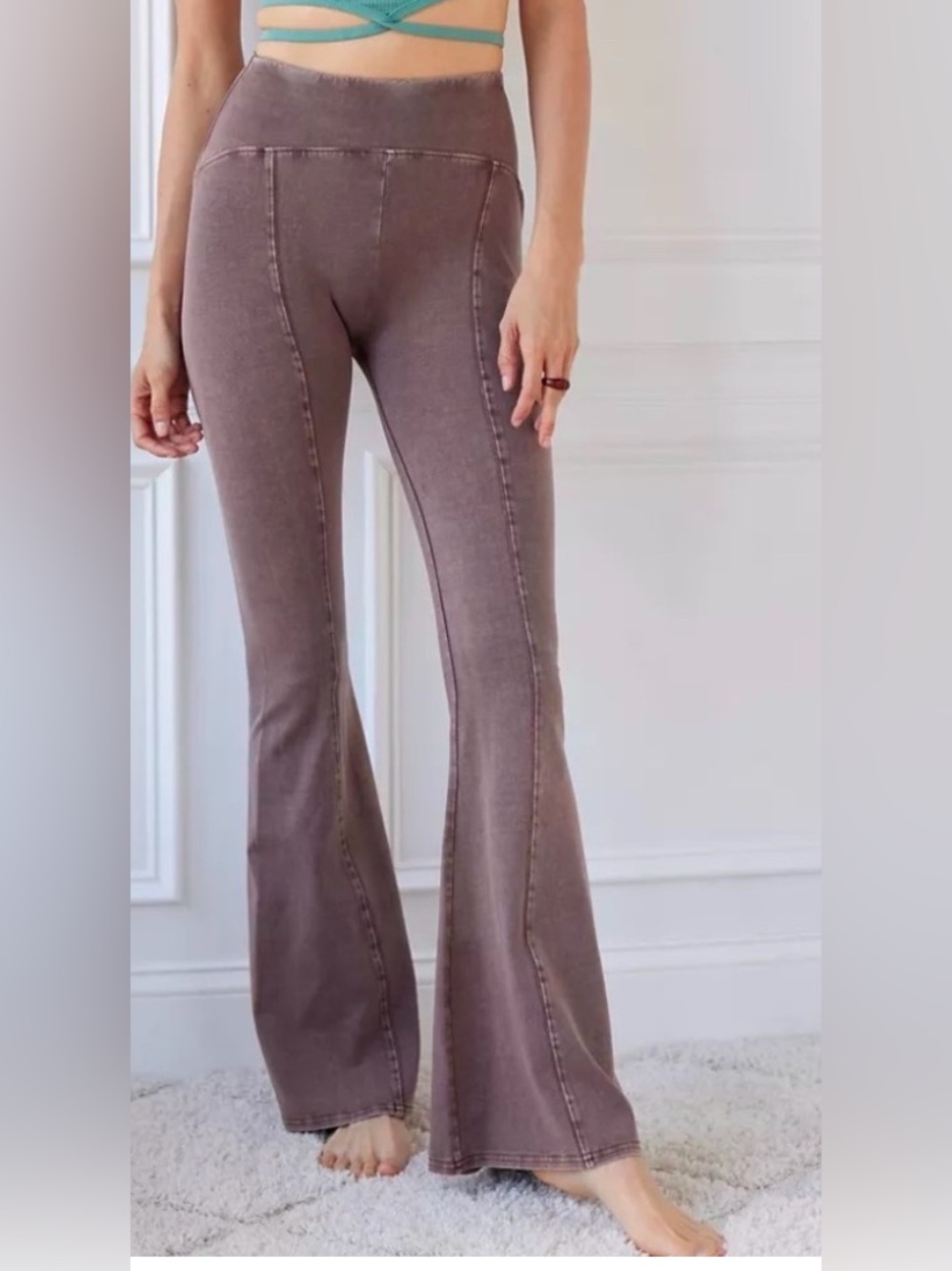 Urban Outfitters Out From Under Aria seamed flare leg pants